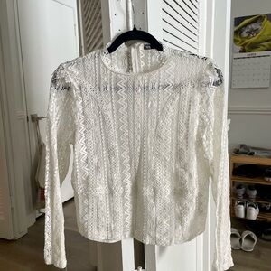 Elegant Zara White Lace Top